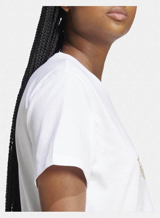 Adidas tech metallic women's graphic t-shirt - Image 3