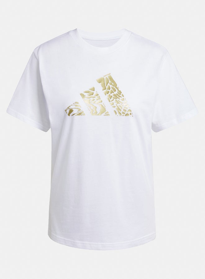 Adidas tech metallic women's graphic t-shirt - Image 2