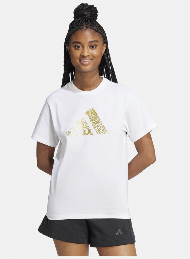 Adidas tech metallic women's graphic t-shirt - Image 1