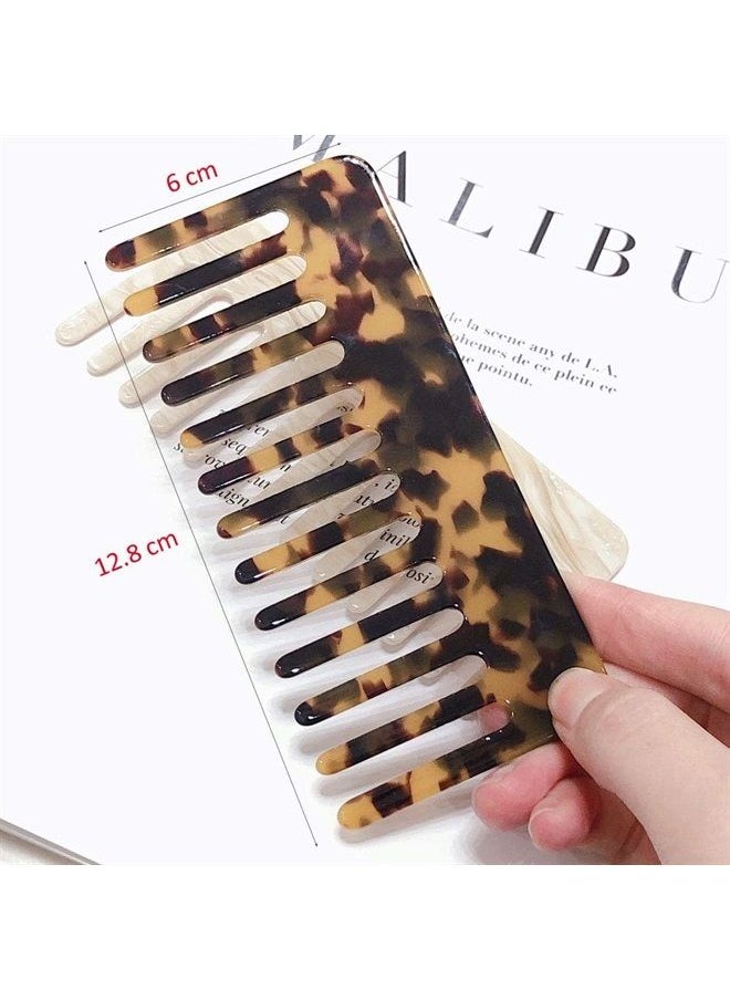 Teensery Acetate Hair Comb Wide Tooth Hair Comb Anti-Static Hairdressing Comb Hair Styling Tool for Women and Girls  - Image 3