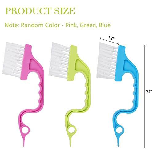 Trycooling Hand-held Groove Gap Cleaning Tools Door Window Track Kitchen Cleaning Brushes (Random Color-Blue, Green, Pink) (1 Pc) - Image 2