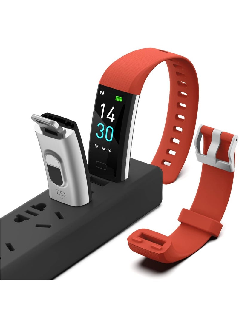 W4YOU - Fitness Tracker with Step Counter ,Calories,Stopwatch,IP68,Health Tracker with Heart Rate Monitor,Sleep Tracker,Blood Oxygen,Temperature,Smartwatch,Camera Control, Message Notifications - Image 1