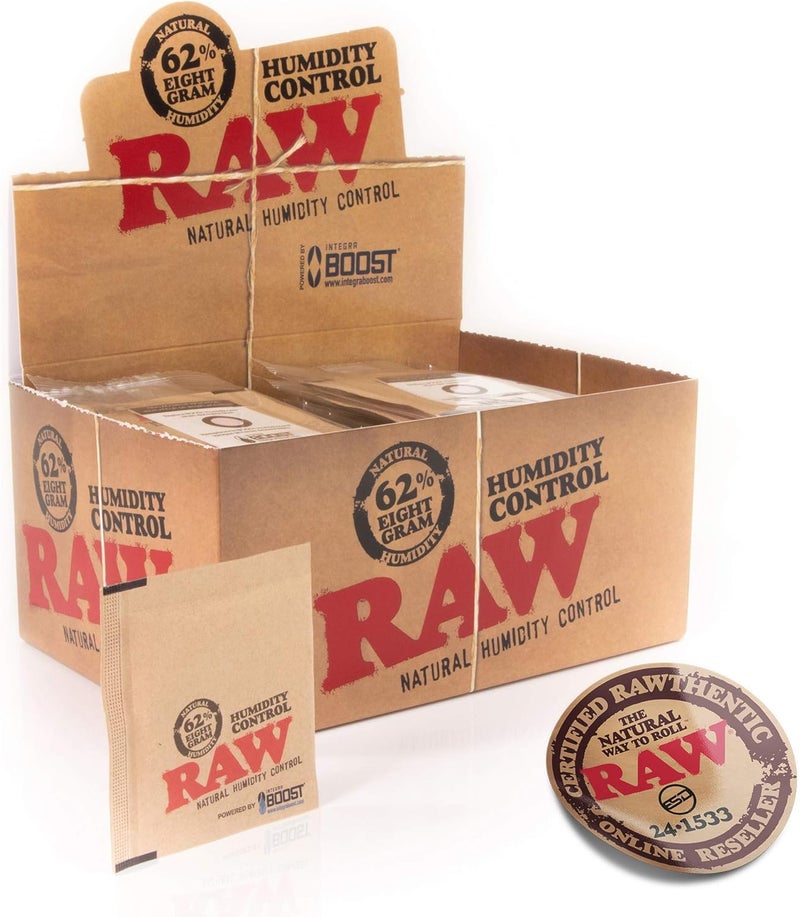 Raw X Integra 8GM 62% Humidity Packs | 62% RH Humidity Control | Keep Your Cigars or Prerolled Cigarettes Fresh | 60 Total Humidifying Packs - Image 2