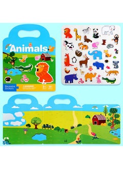 Generic Reusable Bubble Stickers, DIY Handheld Bubble Sticker Book,Stickers for Skateboard Guitar Travel Case Animal Sticker Door Luggage Car Bike Bicycle for Kids Teens Girls Adults  - Image 1