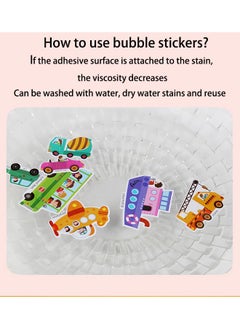 Generic Reusable Bubble Stickers, DIY Handheld Bubble Sticker Book,Stickers for Skateboard Guitar Travel Case Animal Sticker Door Luggage Car Bike Bicycle for Kids Teens Girls Adults  - Image 5