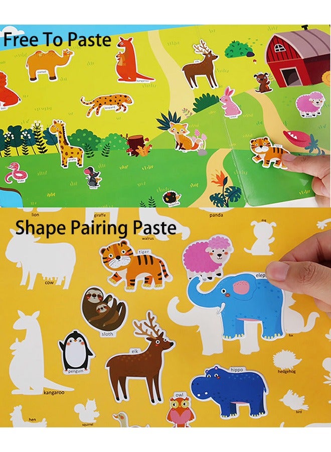Reusable Bubble Stickers, DIY Handheld Bubble Sticker Book,Stickers for Skateboard Guitar Travel Case Animal Sticker Door Luggage Car Bike Bicycle for Kids Teens Girls Adults  - Image 3