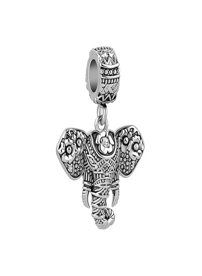 KunBead Dangle Elephant Women Bead Charms Compatible with Pandora Bracelets - Image 1