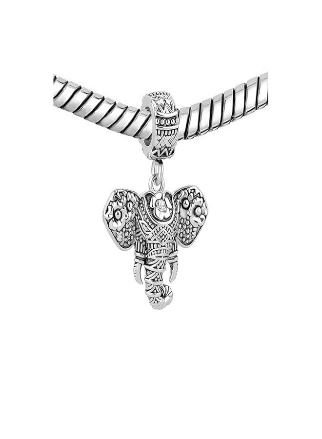 KunBead Dangle Elephant Women Bead Charms Compatible with Pandora Bracelets - Image 2