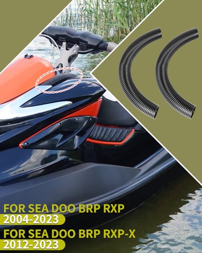 Foruly BRP RXP Hood Vent Hose Set for Sea Doo BRP RXP 2004-2023 Sea Doo BRP RXP-X 2012-2023, 2-Piece Black Flexible Tubing Steering Column Replacement Kit #291002489 - Image 2