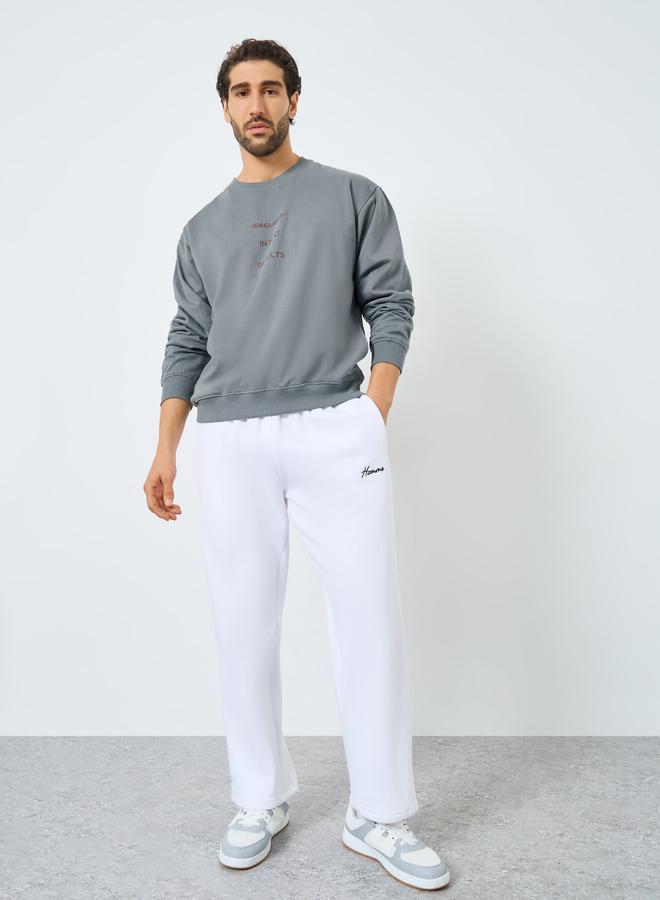 Styli Eco Earth Relaxed Fit Printed Fleece Sweatshirt - Image 2