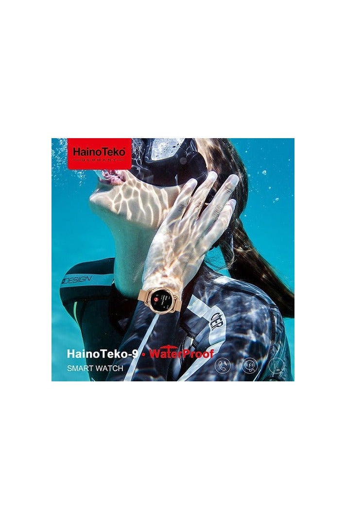 HainoTeko Transform Your Experience with the Haino Teko–9 — Stylish Waterproof AMOLED Smartwatch with 3 Interchangeable Straps - Image 2