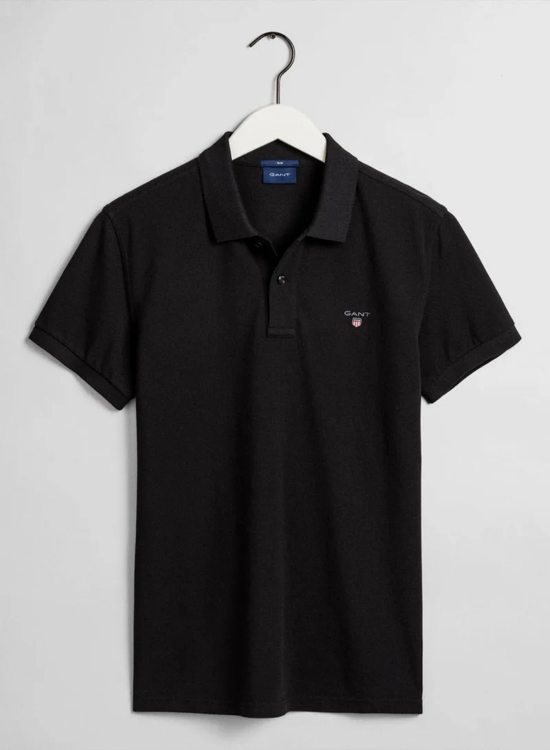 غانت قميص بولو بيكيه بقصة ضيقة أصلية من غانت