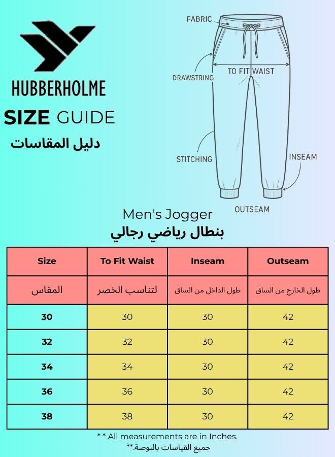 Hubberholme Men's Navy Cotton Solid Pattern Full Length Chinos Slim Fit Jogger - Image 4