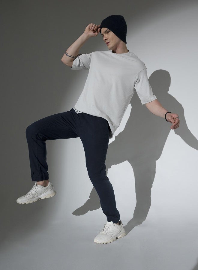 Hubberholme Men Navy Jogger - Comfortable and Stylish for Everyday Use - Image 1