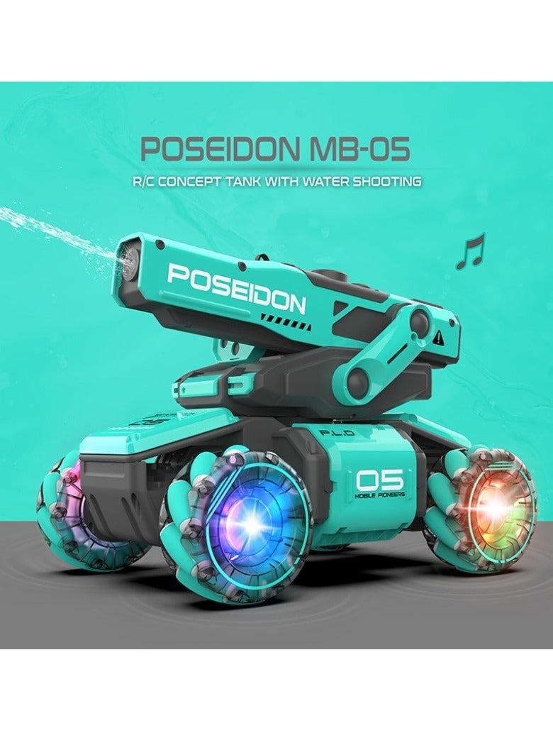 M MIAOYAN 2.4GHZ new remote control water gun car, four-wheel drive shake can launch water fight drift spray toy remote control car, can rotate 360°, light and music, the best gift for children - Image 2