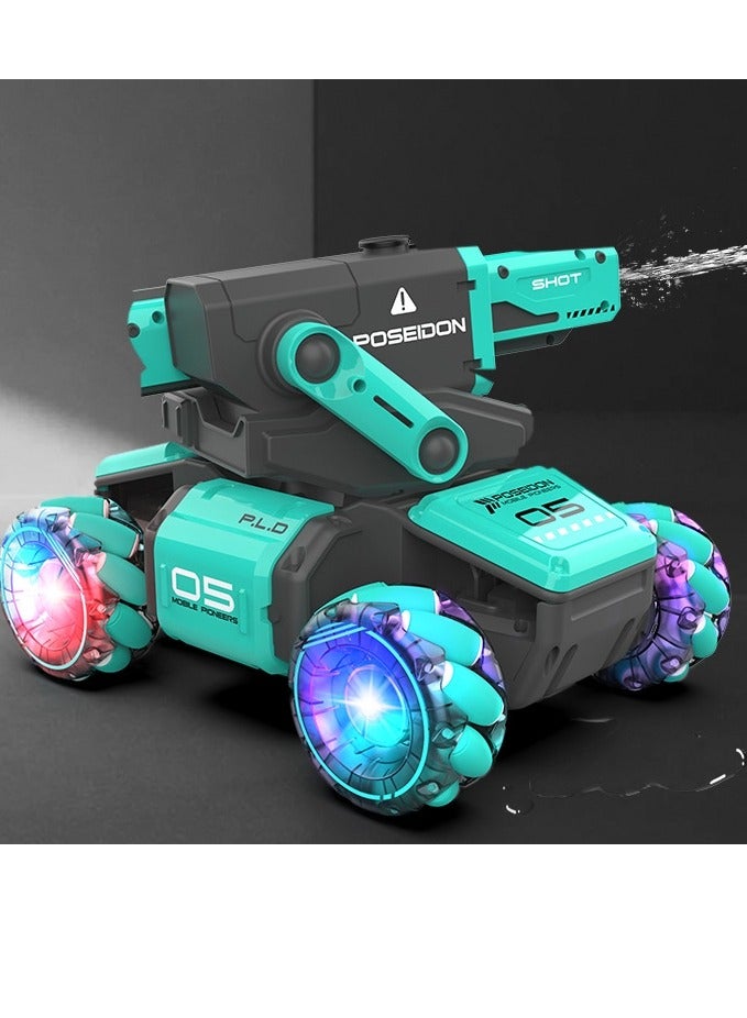 M MIAOYAN 2.4GHZ new remote control water gun car, four-wheel drive shake can launch water fight drift spray toy remote control car, can rotate 360°, light and music, the best gift for children - Image 3