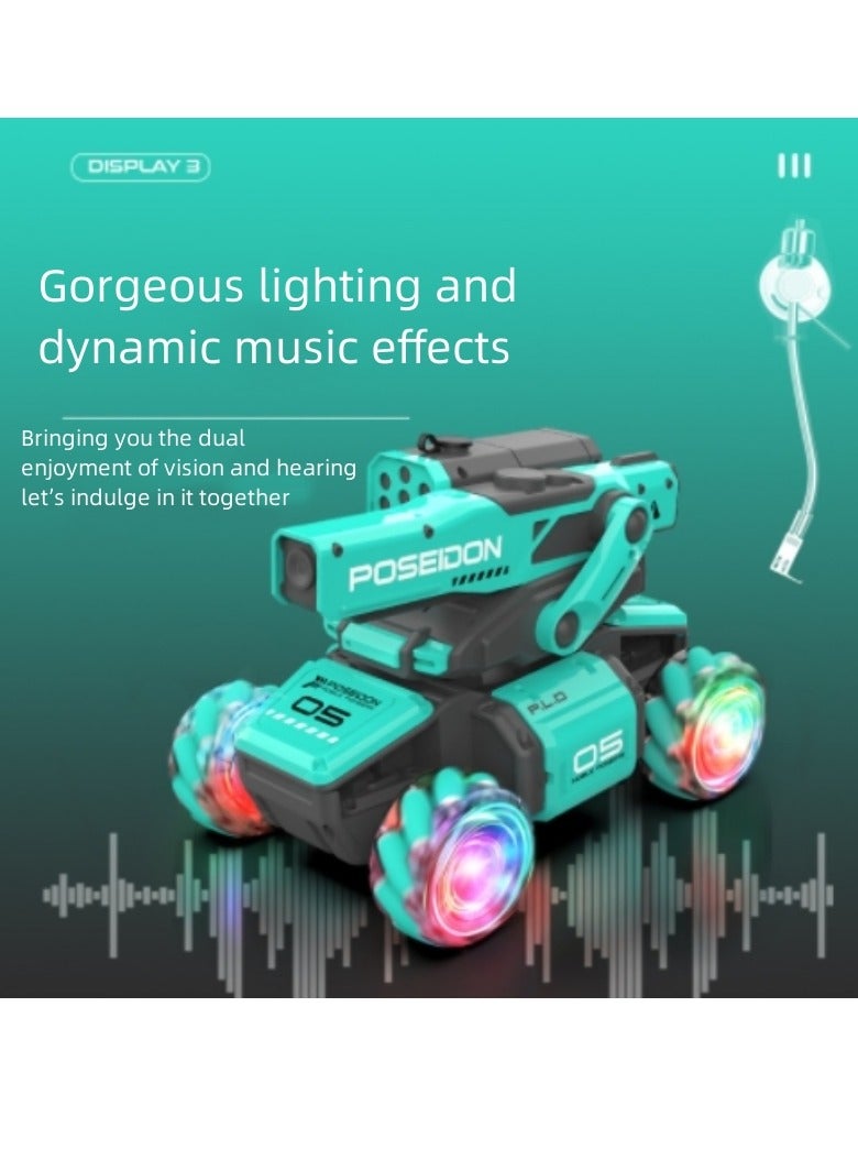M MIAOYAN 2.4GHZ new remote control water gun car, four-wheel drive shake can launch water fight drift spray toy remote control car, can rotate 360°, light and music, the best gift for children - Image 4