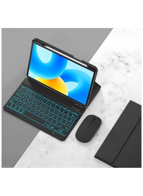 Keyboard Case Compatible with Huawei MatePad 11.5S inch (2024) with Backlit Bluetooth Keyboard Mouse & Tablet Protective case with Pen Slot, Cover for Huawei MatePad 11.5S