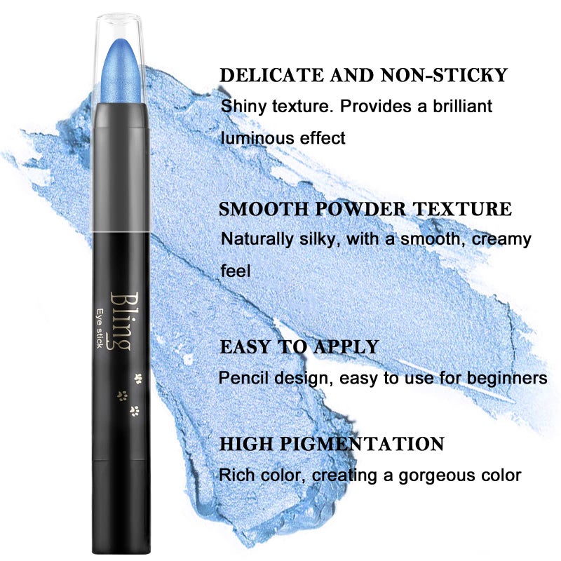 Boobeen Waterproof Eyeshadow Stick Crayon Shimmer Cream Pen Create Glitter Eye Makeup, Easy to Use (13#) - Image 3