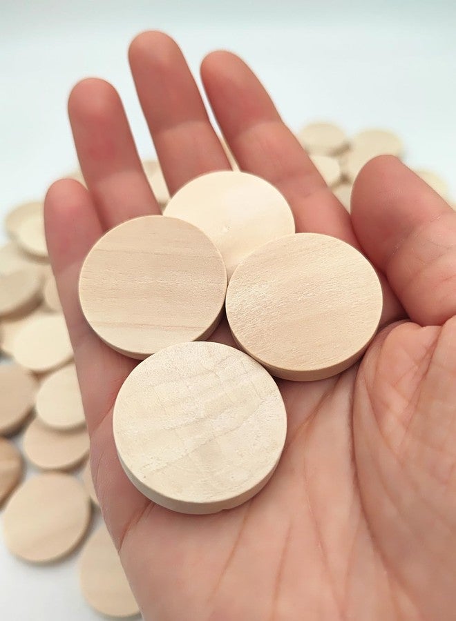 Anktily 100PCS Natural Wood Slices Blank Round Wooden Discs Unfinished Wood Circles Blank Wooden Ornaments for DIY Crafts (3cm) - Image 4