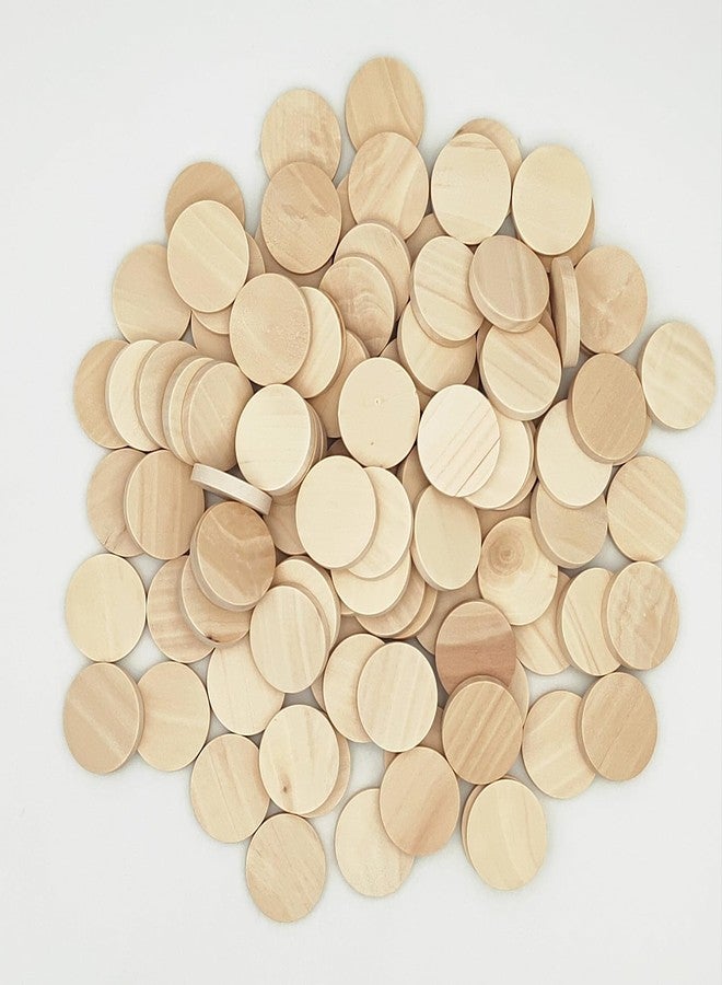 Anktily 100PCS Natural Wood Slices Blank Round Wooden Discs Unfinished Wood Circles Blank Wooden Ornaments for DIY Crafts (3cm) - Image 1