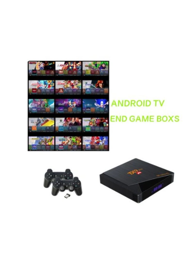 TX9 Pro Android TV Box, 4K, Ultra HD, WiFi, 10.0GB & 2.4GB, 1GB RAM, 8GB, 2 in 1 Media Player, Retro Game Console, New 5.8 with 2 Wireless Controllers Black  - Image 4