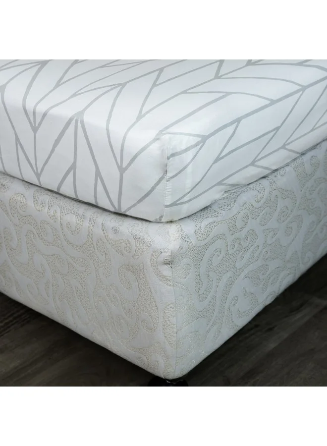 Home Box Malta Centrum Printed Cotton Single Fitted Sheet 200 x 33 x 90 cm