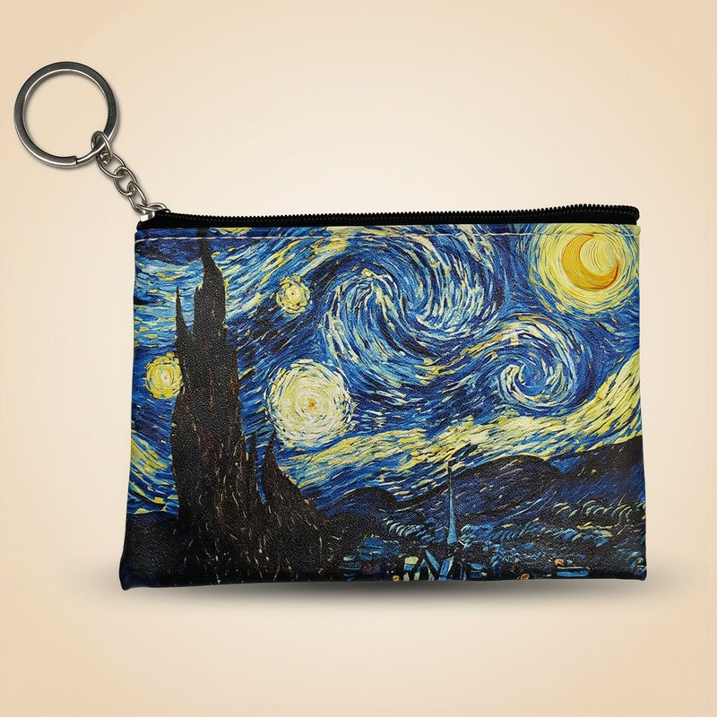 Unisex Van Gogh Art Coin Purse All Age Friendly Classic Painting Small Change Pouch - Image 5