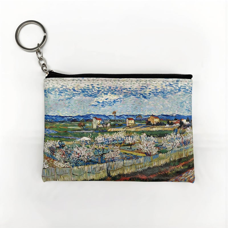 Unisex Van Gogh Art Coin Purse All Age Friendly Classic Painting Small Change Pouch - Image 1