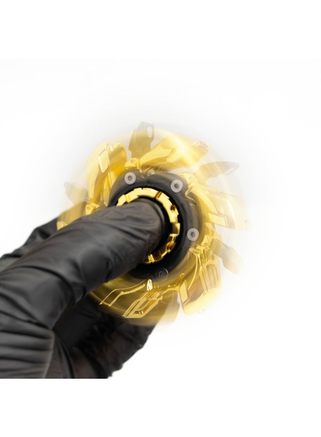 Clasico سبينر فidget من المعدن الأسود والذهبي الفاخر – لعبة تخفيف التوتر الثقيلة للبالغين والمراهقين | دوران سلس، سبيكة متينة، أداة مكتبية رائعة - Image 3