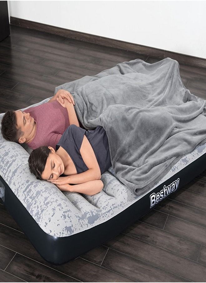 بست واي BESTWAY Tritech Airbed Queen Fashion Flock مضخة تيار متردد مدمجة 203 سم × 152 سم × 30 سم 26-67836  - Image 2