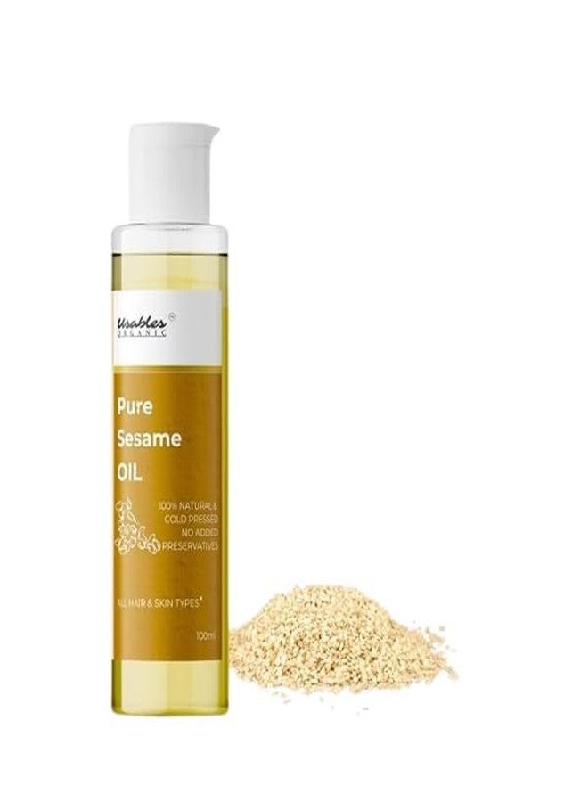 Usables ORGANIC Organic Sesame Oil for Hair | Hair Growth, Hair Fall Control, Dandruff Relief & Moisturizing | 100% Pure & Natural No Mineral Oil or Preservatives (100 ml) - Image 2