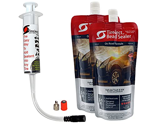 TireJect Automotive Full-Size Truck/SUV 2-in-1 Tire Sealant & Bead Sealer Kit (2-Pack with Injector) - Image 3