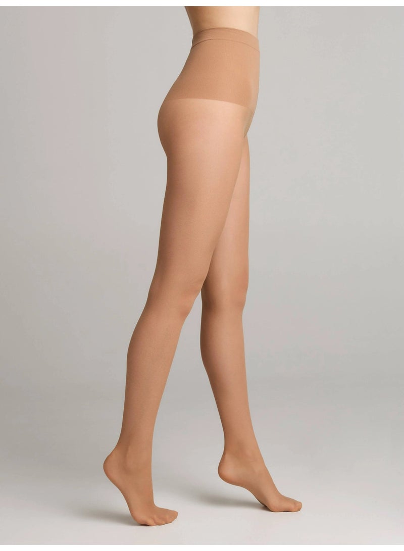 Conte Pack of 2 women's 40-den nylon compression tights beige pantyhose - Image 3