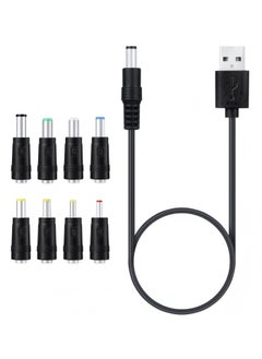 يوك كابل طاقة 8 في 1 من USB إلى DC 5V بموصل قابس 5.5*2.1 مم مع 8 أطراف موصلة لمكبر الصوت ومروحة ومصباح LED  - Image 2