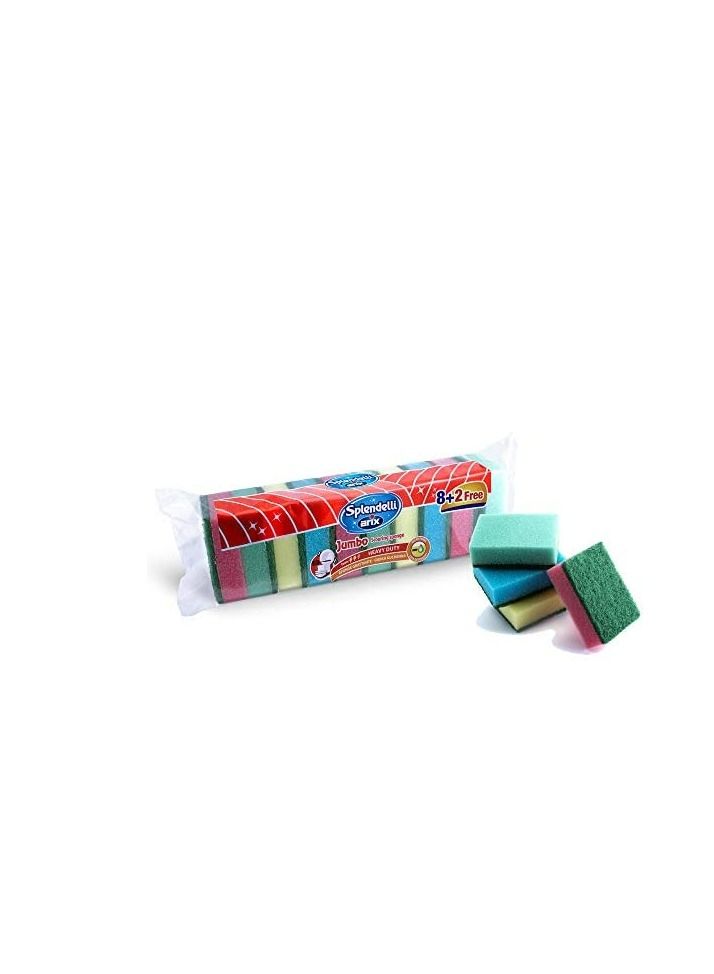 Arix Splendelli Jumbo Scouring Sponges – Ultimate Value Pack for Deep Cleaning and Organization - 10 Pieces - Image 2