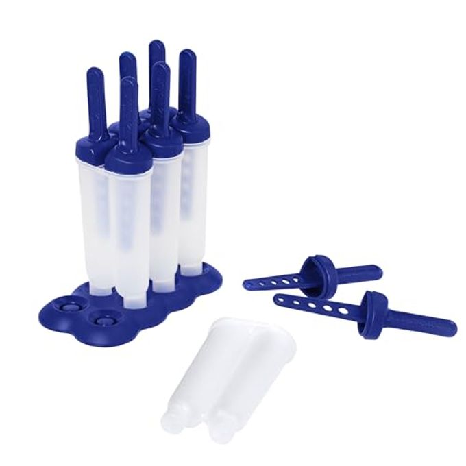 Tovolo Twin Popsicle Mold with Sticks 4 Pack Reusable Ice Pop Molds for Homemade Flavored Popsicles Treats Frozen Snacks, Silicone Popsicle Maker with Stand for the Freezer BPA Free Dishwasher Safe - Image 2