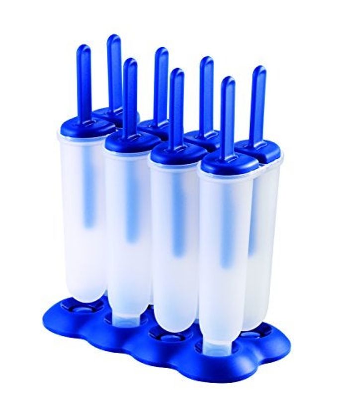 Tovolo Twin Popsicle Mold with Sticks 4 Pack Reusable Ice Pop Molds for Homemade Flavored Popsicles Treats Frozen Snacks, Silicone Popsicle Maker with Stand for the Freezer BPA Free Dishwasher Safe - Image 4
