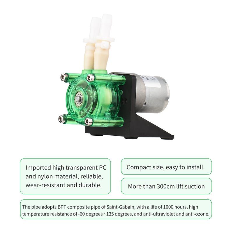 Peristaltic Pump: DC24V, 1700mL/min Flow Rate - Valve-Free Design, Easy Maintenance Vacuum Pump for Lab Experiments, Medical Use, Home Applications - Image 3