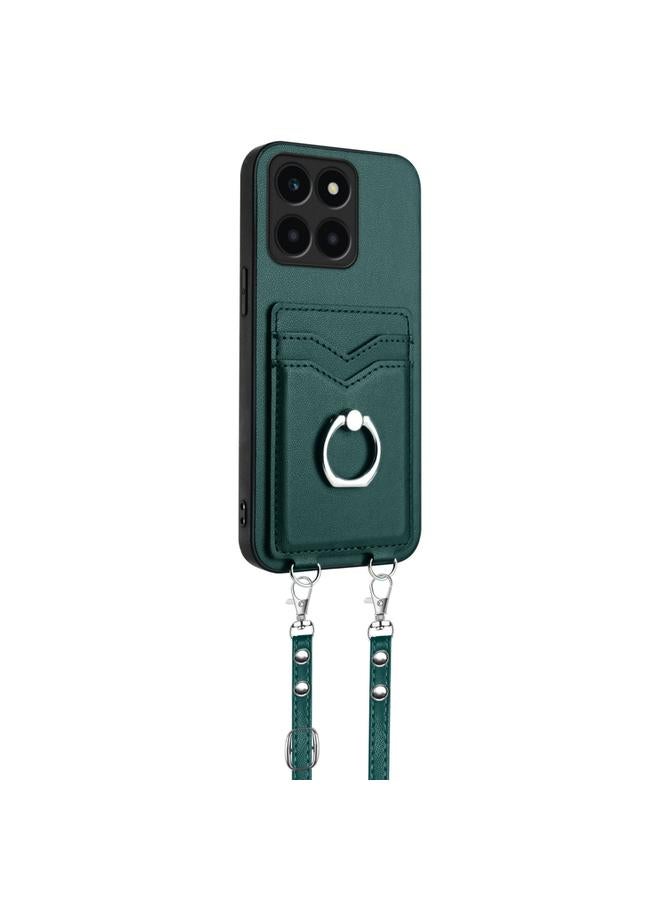 S-TOP Case For Honor X6a Global R20 Crossbody Rope Ring Card Holder Phone Case - Image 2