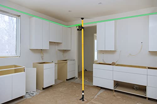 Firecore Laser Level Pole, Firecore Upgraded 12 ft. Telescoping Laser Pole with Tripod and Multifunctional Mounting Clamp, Adjustable Bracket with 1/4"-20 Laser Mount for Rotary and Line Laser Level- FLP370CX - Image 3