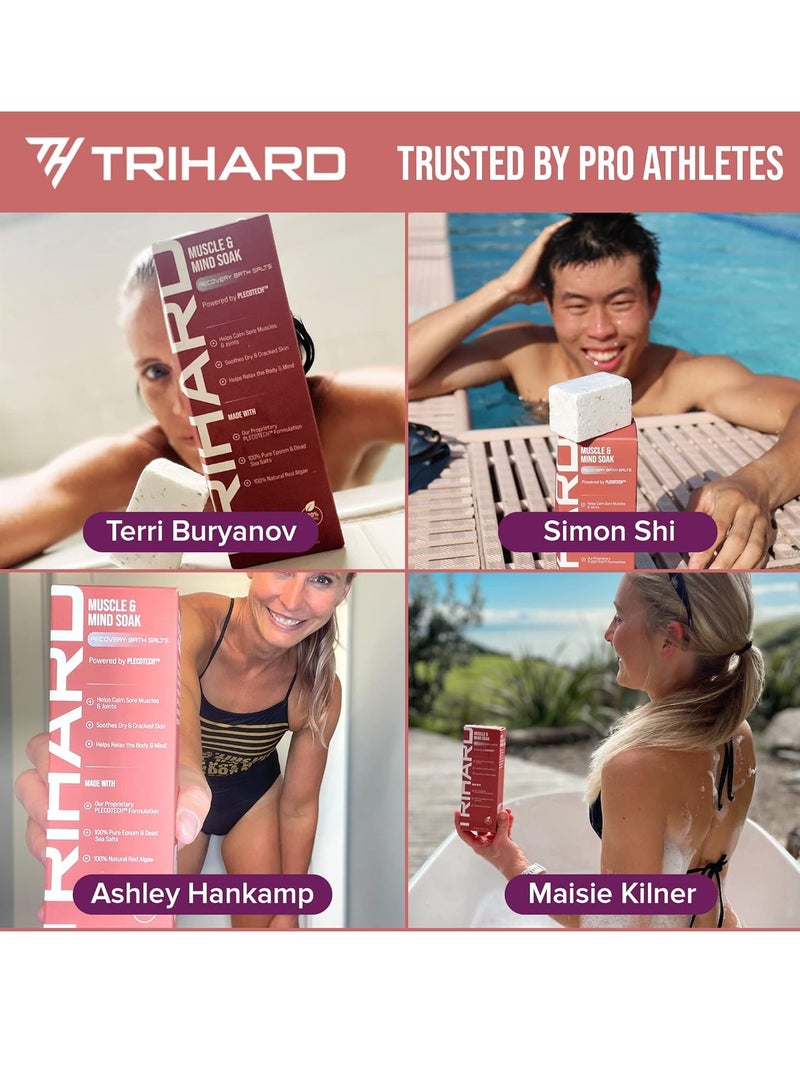 TRIHARD Athletic Muscle and Joint Soak Rejuvenating Bath Tablets for Active Recovery Epsom ans Dead Sea Salt Formula 5 Pack for Muscle Relief and Joint Comfort - Image 2