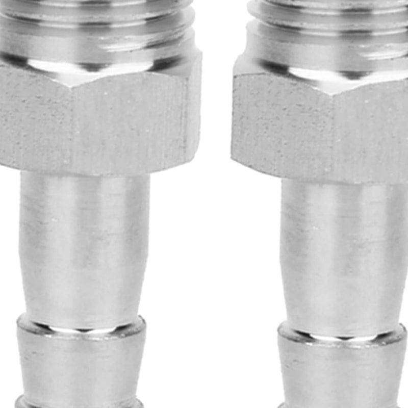 1 / 4in BSPT Male Thread Stainless Steel Quick Coupling Connector, 2PCS Barb Joint Pipe Fitting - High Pressure Resistance, Anti - for Pneumatic Air Pipe Systems (BSPT1/4-8mm) - Image 5