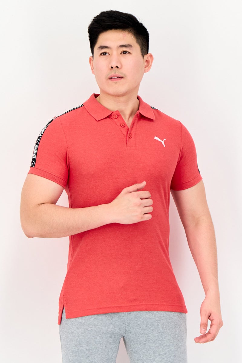 PUMA Men Sportswear Fit Short Sleeve Outdoor Polo Shirt, Red - Image 1