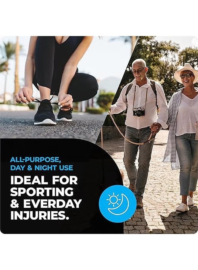 زوج واحد من دعامات الكاحل للنساء والرجال، دعامة للكاحل لتثبيت مفصل الكاحل للوقاية من الإصابات وتخفيف التواء الكاحل (L) - Image 5