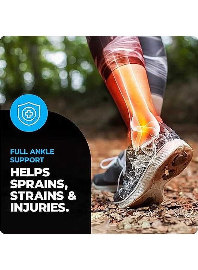 زوج واحد من دعامات الكاحل للنساء والرجال، دعامة للكاحل لتثبيت مفصل الكاحل للوقاية من الإصابات وتخفيف التواء الكاحل (L) - Image 4