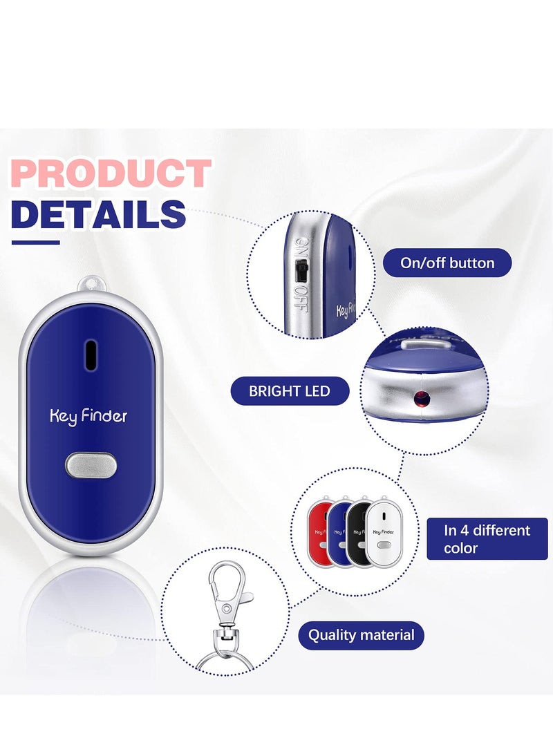 Excefore Key Finder, 4 Pieces Key Finder Locator Led Light Remote Sound Control Lost Key Finder with Keychain for Child Elderly Pet Luggage  - Image 4