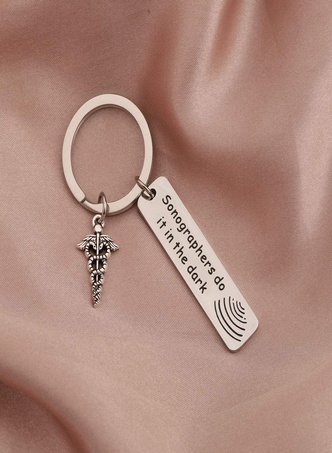 HOLLP Sonographer Gifts Medical Sonographer Ultrasound Student Gifts Sonographers Do It in The Dark Keychain Ultrasound Tech Gifts (Keychain) - Image 5