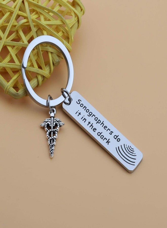 HOLLP Sonographer Gifts Medical Sonographer Ultrasound Student Gifts Sonographers Do It in The Dark Keychain Ultrasound Tech Gifts (Keychain) - Image 4