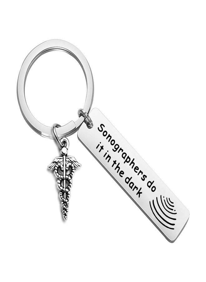 HOLLP Sonographer Gifts Medical Sonographer Ultrasound Student Gifts Sonographers Do It in The Dark Keychain Ultrasound Tech Gifts (Keychain) - Image 1